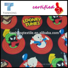 Looney tunes Kollektion Cartoon Charakter drucken satin leichte Seide Gefühl Baumwollstoff für nighty